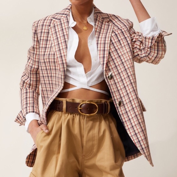 NWT Prada Checked plaid Blazer small size 38 - Picture 2 of 8